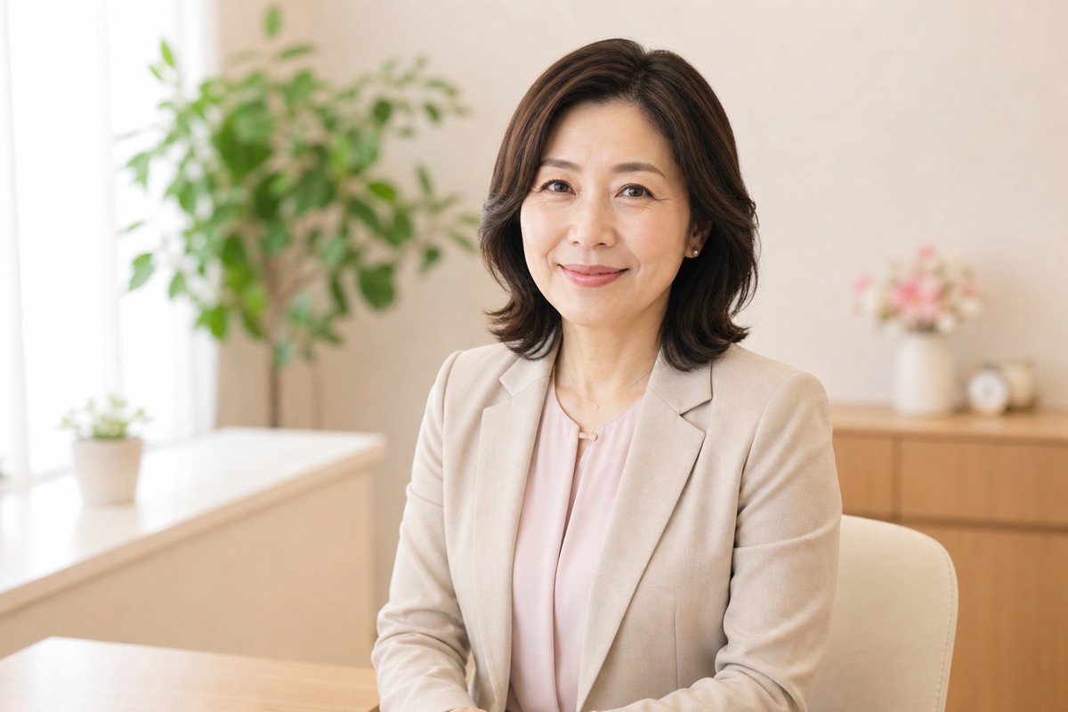 結婚相談所の女性カウンセラーをイメージしたポートレート