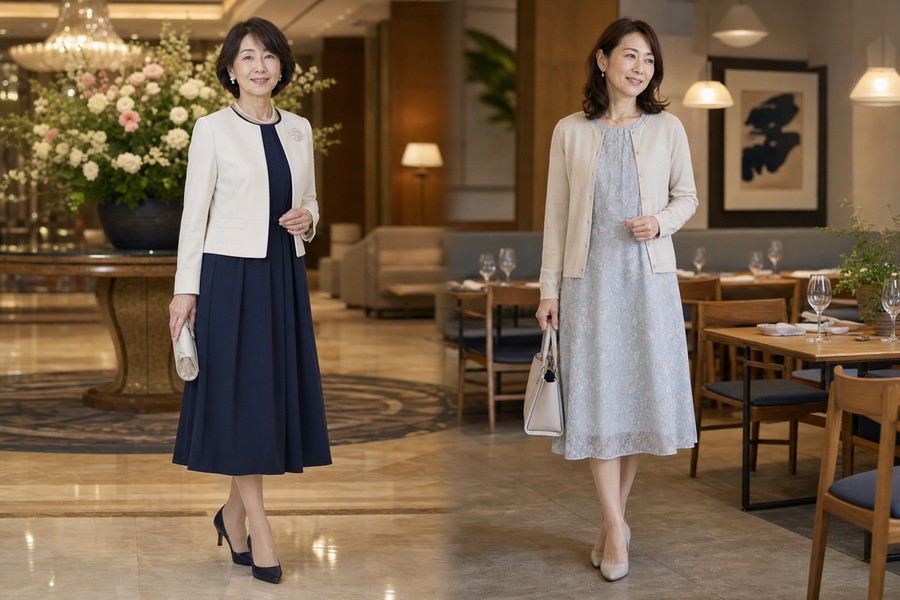 会場の格式に合わせた服装例