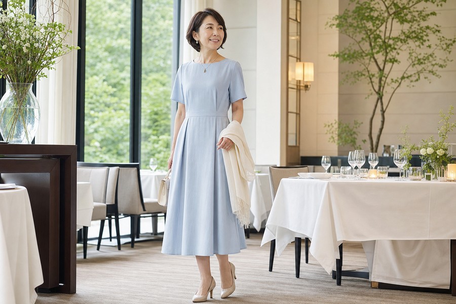 夏の顔合わせコーデ例