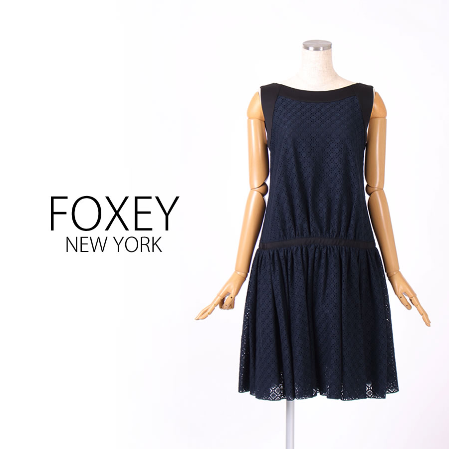 FOXEYノースリーブギャザーワンピース