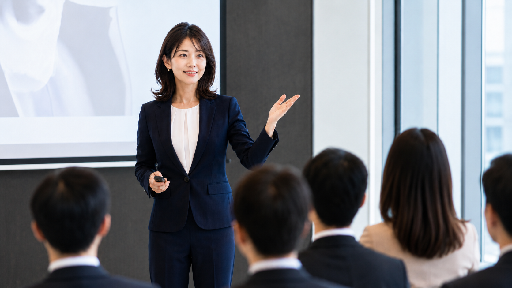プレゼンや登壇で人前に立つ女性