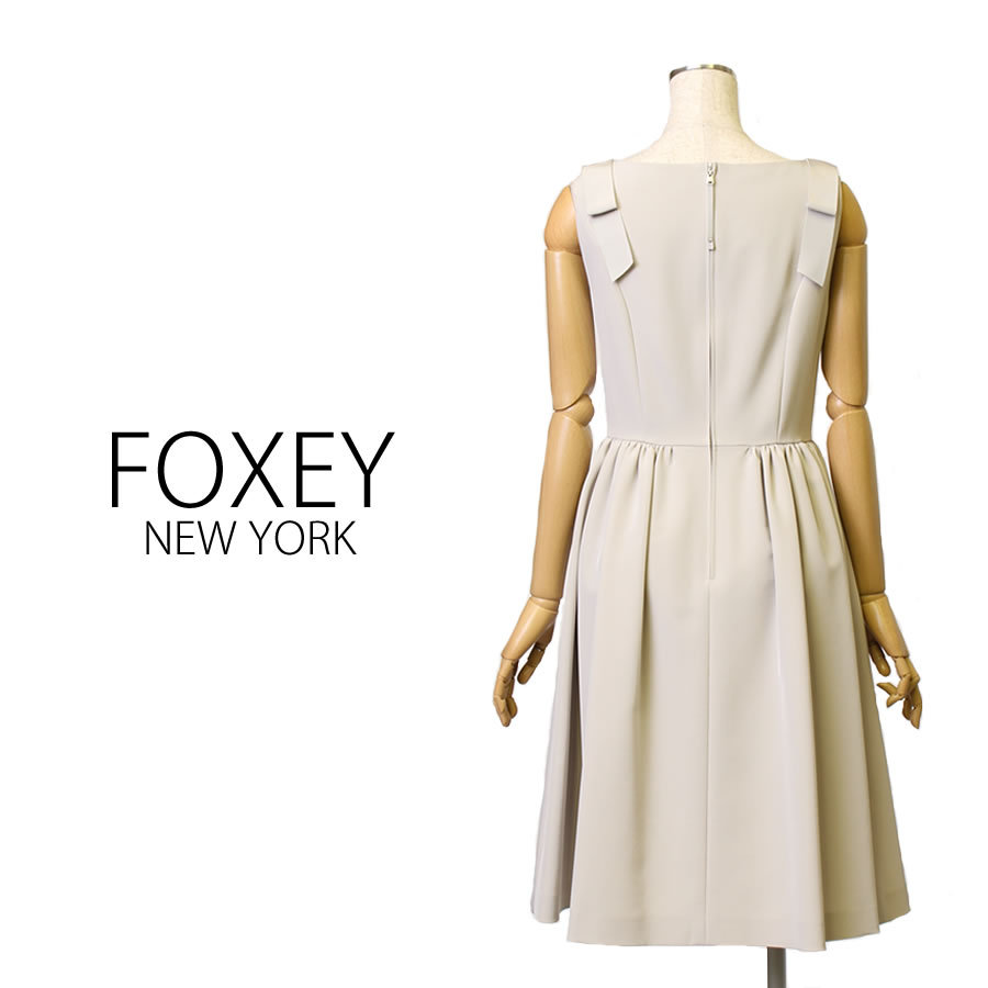 FOXEY NEW YORK  ワンピース（Mサイズ / ベージュグレー / FOXEY（フォクシー））