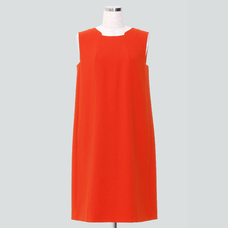 ネックライン切り替えワンピース