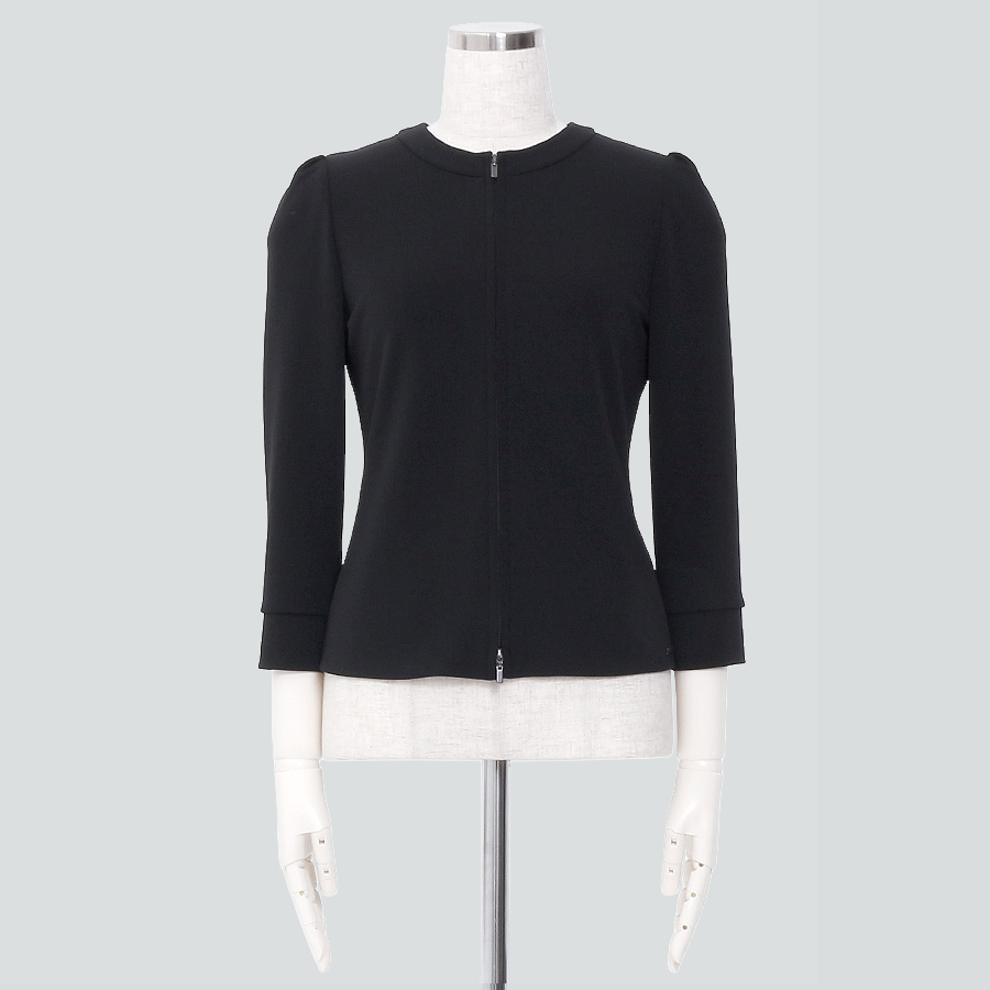 ジップカーディガン 七分袖