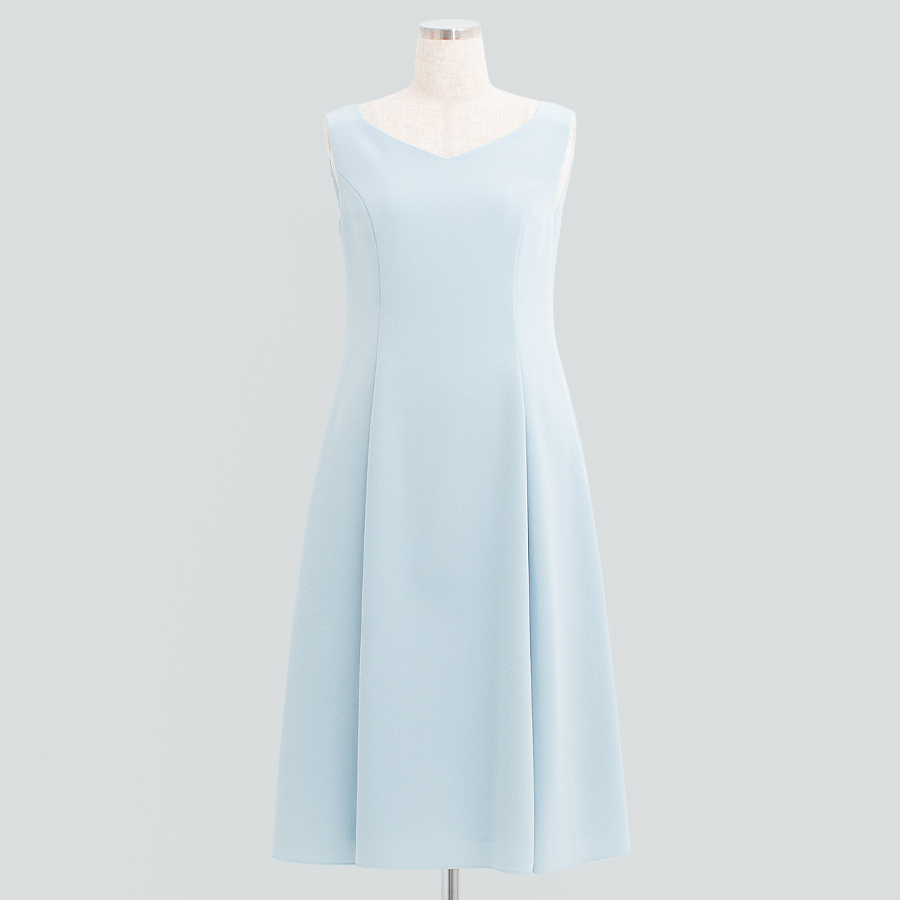 フォクシーニューヨーク Daffodil 44855 38 ブルー Dress Vネック