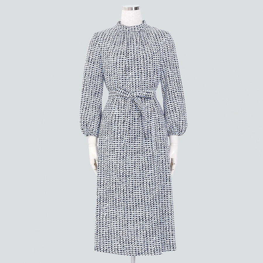 ジオメトリック柄ワンピース