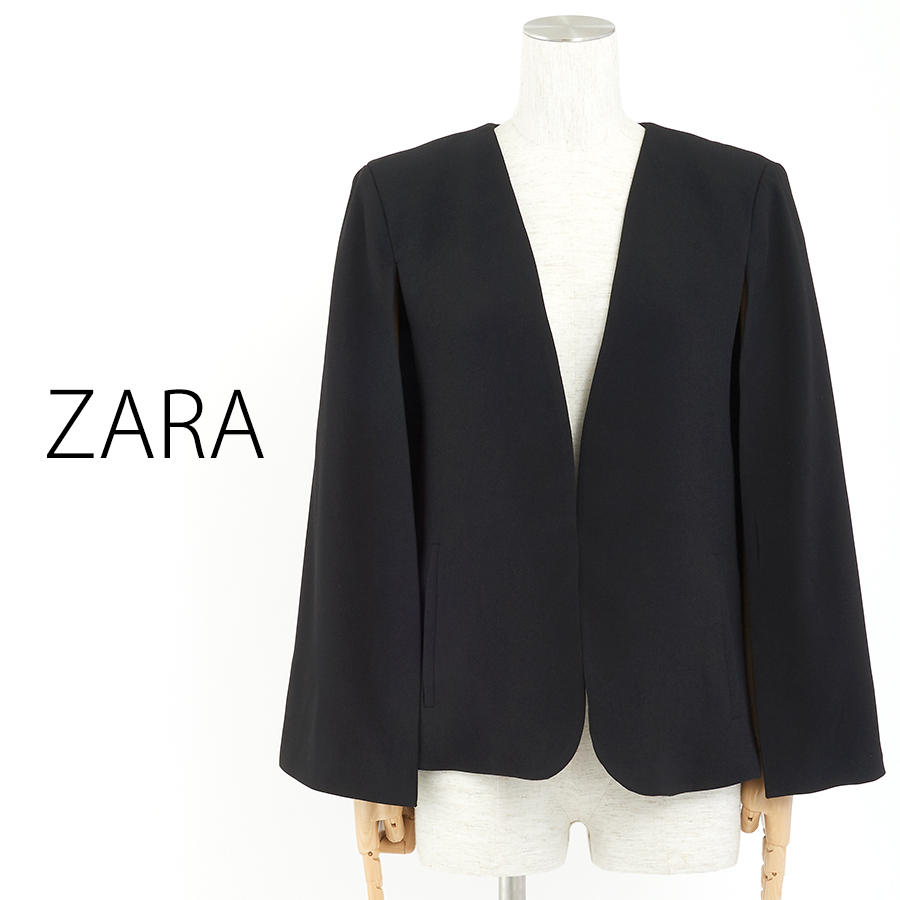 新品未使用♡ ZARA ケープジャケット スリットケープ ブラック