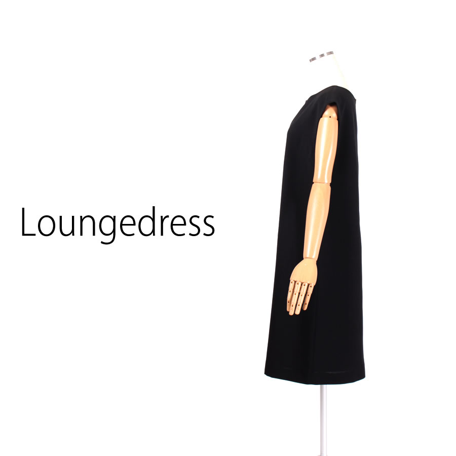 フレンチスリーブワンピース（Fサイズ / ブラック / Loungedress（ラウンジドレス））