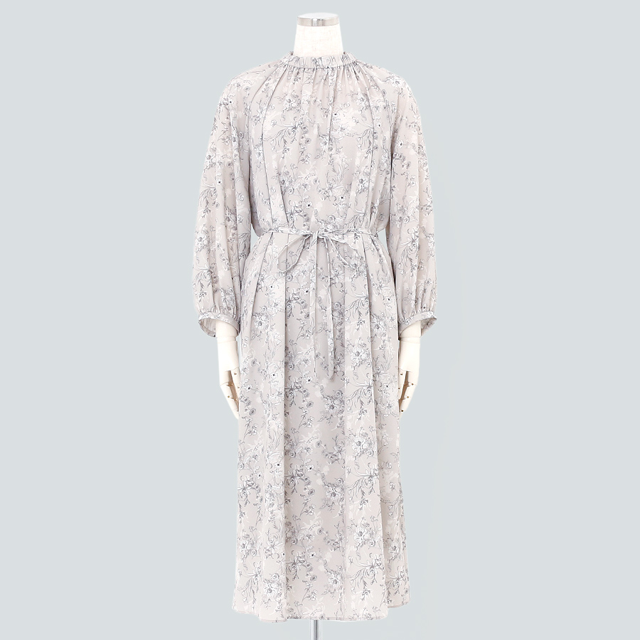 エッチングフラワーワンピース