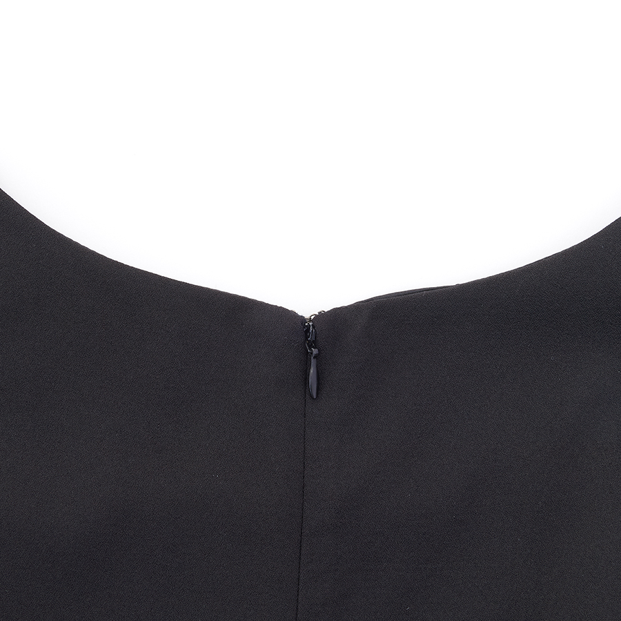 ノーカラージャケット&フレアワンピースフリンジデザインセットアップスーツ（Lサイズ / ツイードブラック / GIRL（ガール））