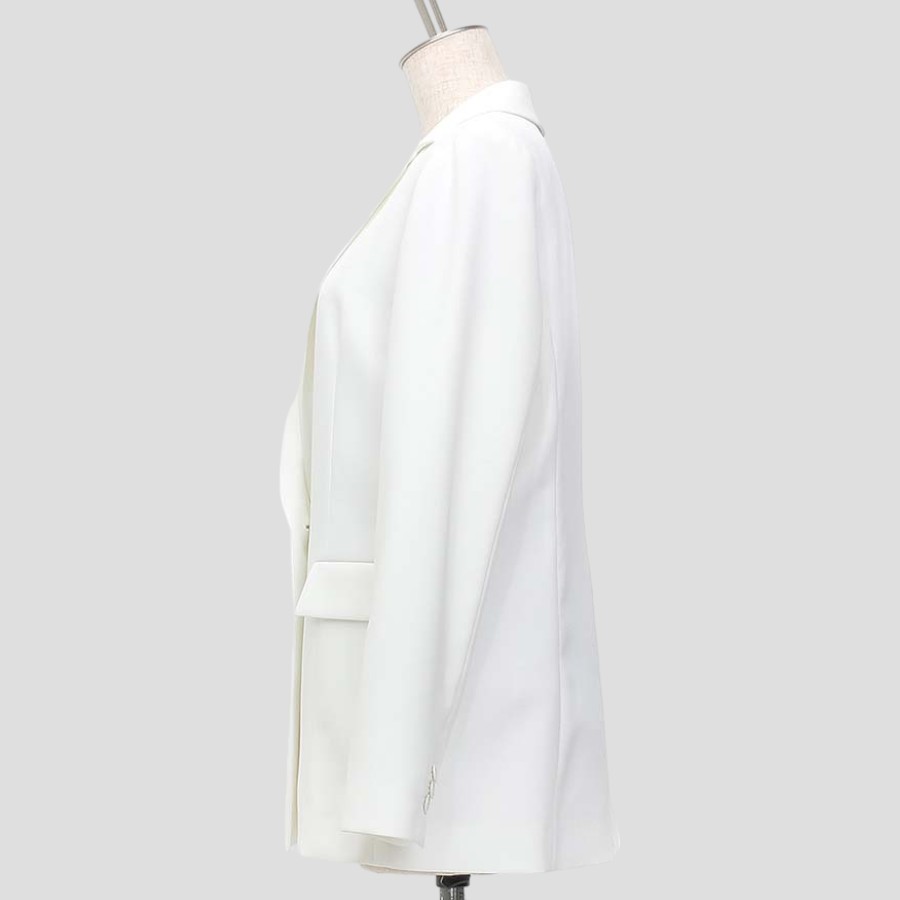 ロング丈テーラードジャケット（Lサイズ / ホワイト / ENRICO DOMANI（エンリコドマーニ））