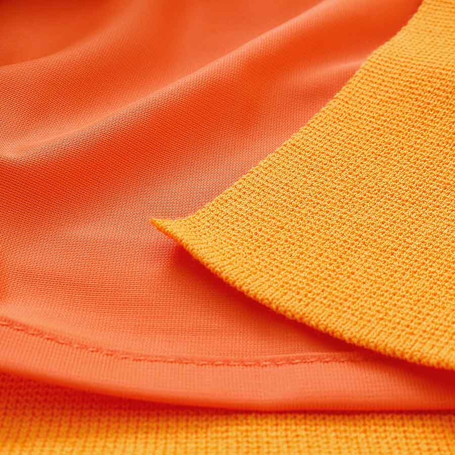 ハイツイスト モックネック五分袖プルオーバー＆ニットナロースカート　（Mサイズ / オレンジ / Verseau（ヴェルソー））