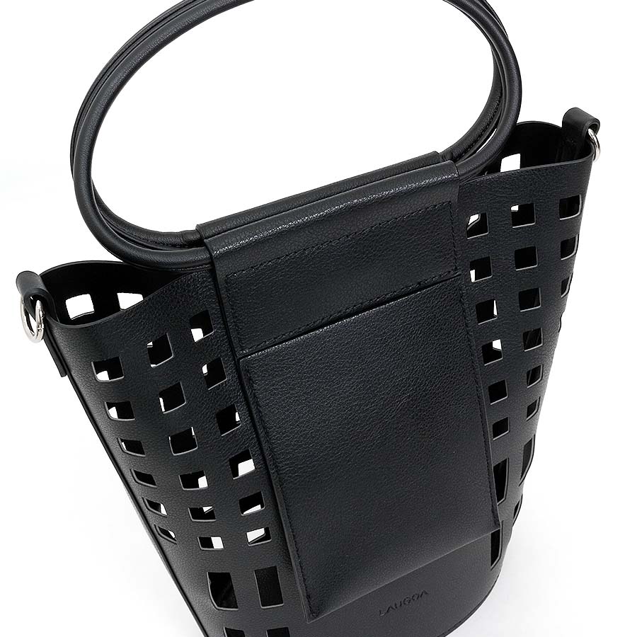 SALE】スクエアデザインパンチングバッグ（Fサイズ / ブラック / COOCO ...