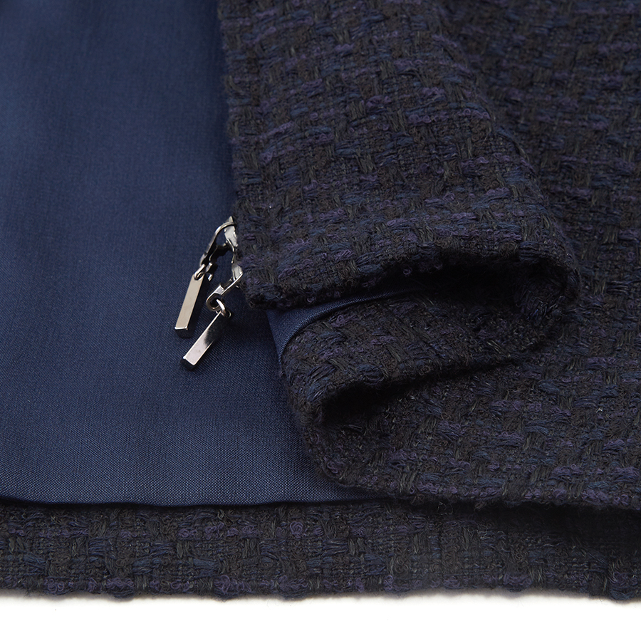 九分袖ツイードジャケット（Sサイズ / ネイビー / Pont Neuf（ポンヌフ）） [付属品 1点：襟]