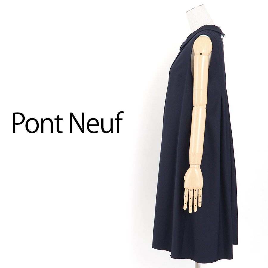 襟付きワンピース（Mサイズ / ネイビー / Pont Neuf（ポンヌフ））