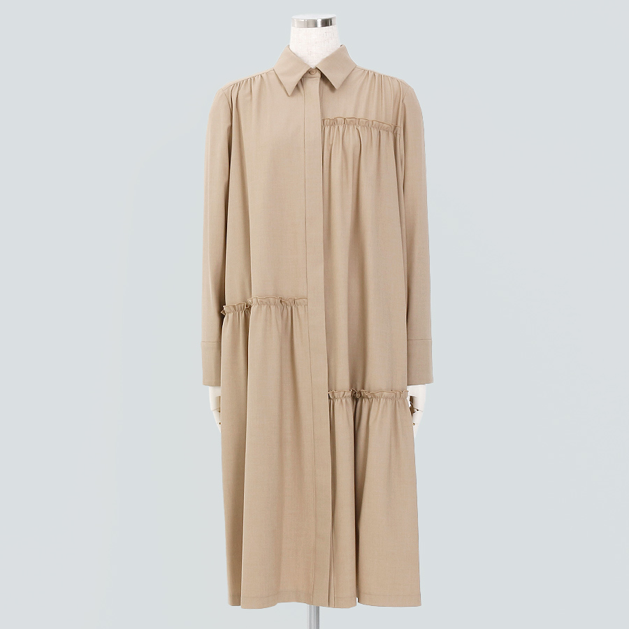 ギャザーティアードワンピース