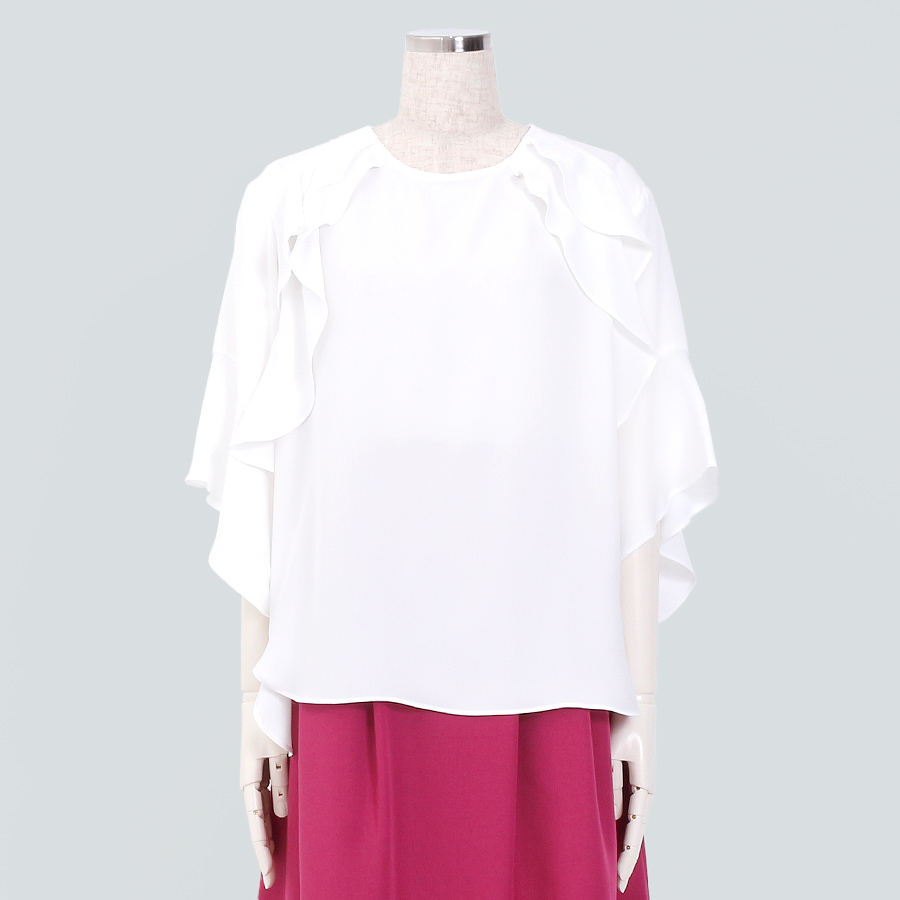 ジョーゼットフリルブラウス