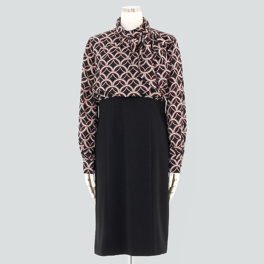 切替柄ワンピース