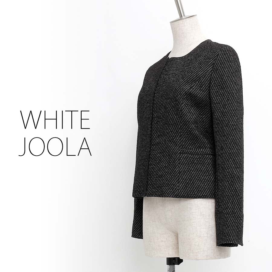 ノーカラージャケット（Lサイズ / ブラック / WHITE JOOLA（ホワイトジョーラ））