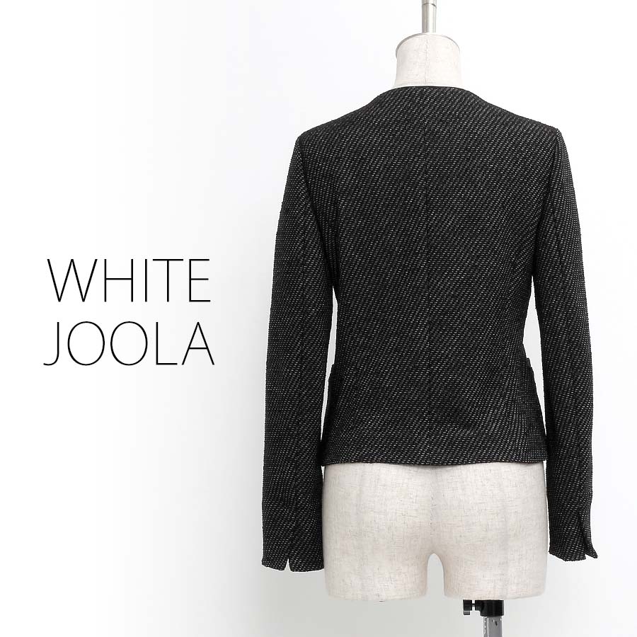 ノーカラージャケット（Lサイズ / ブラック / WHITE JOOLA（ホワイトジョーラ））