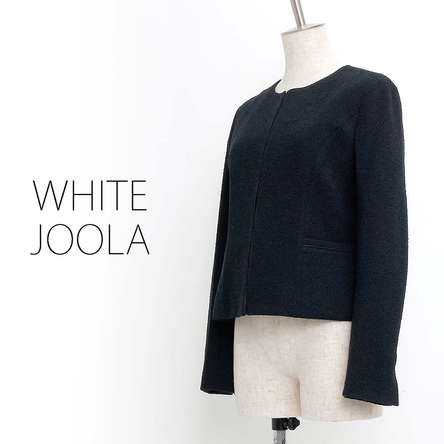 ノーカラージャケット（Lサイズ / ネイビー / WHITE JOOLA（ホワイトジョーラ））