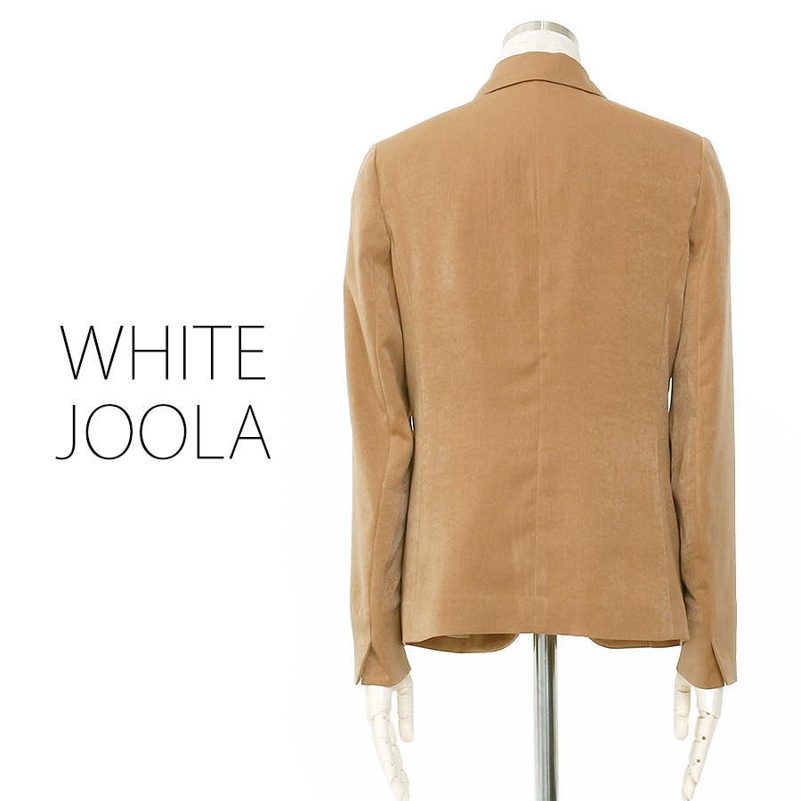 スエード調テーラードジャケット（Lサイズ / キャメル / WHITE JOOLA（ホワイトジョーラ））