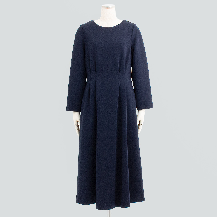 スムースダンボールタックフレアワンピース