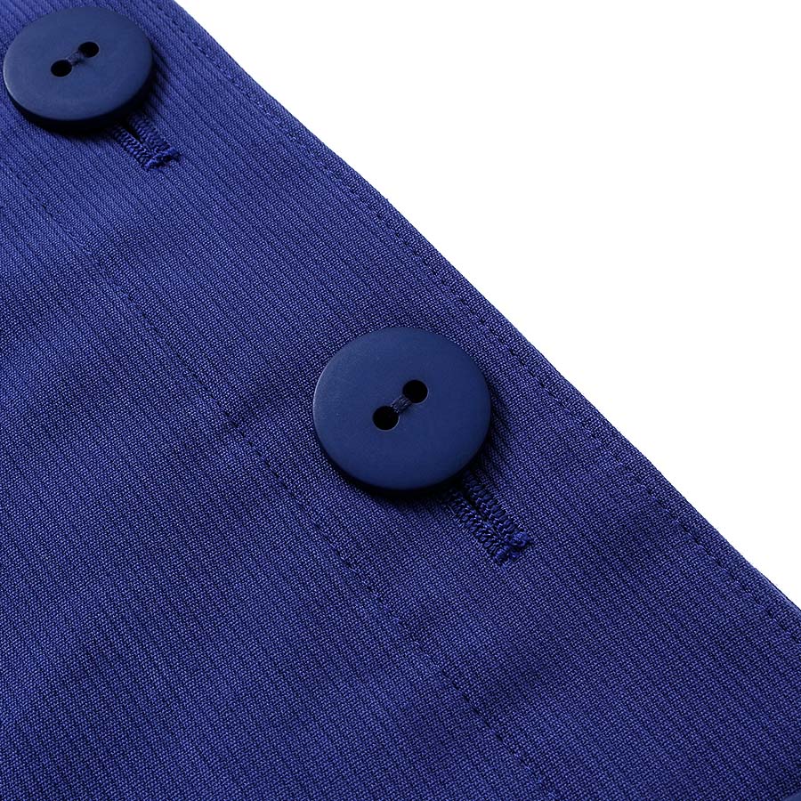 ボタンデザインノースリーブワンピース（Lサイズ / ブルー / 49AV.junko shimada（フォーティーナインアヴェニュー ジュンコシマダ））