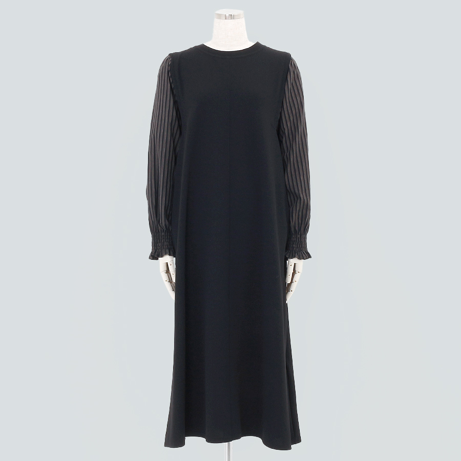 異素材切替ワンピース