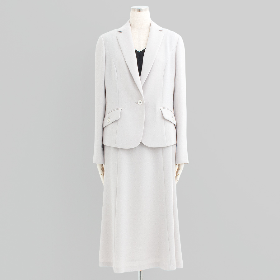 ダブルクロスシングルテーラードJK＆フレアスカート