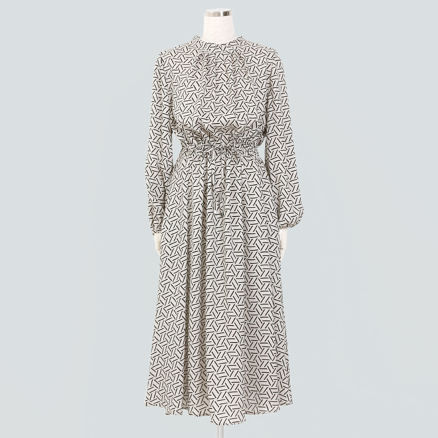 幾何学柄OP　黒系