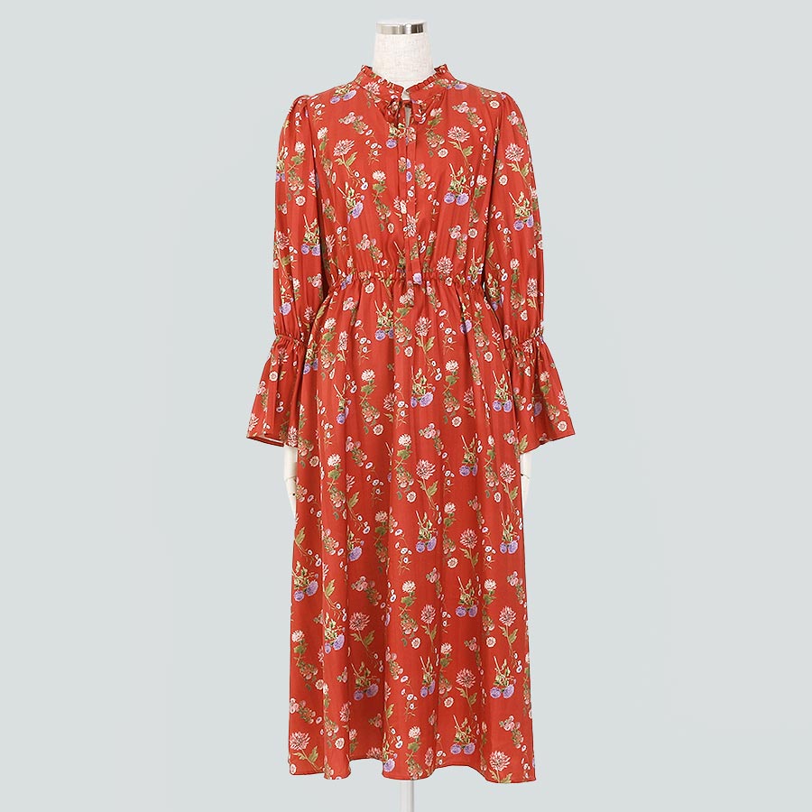 【訳あり】フラワープリントワンピース