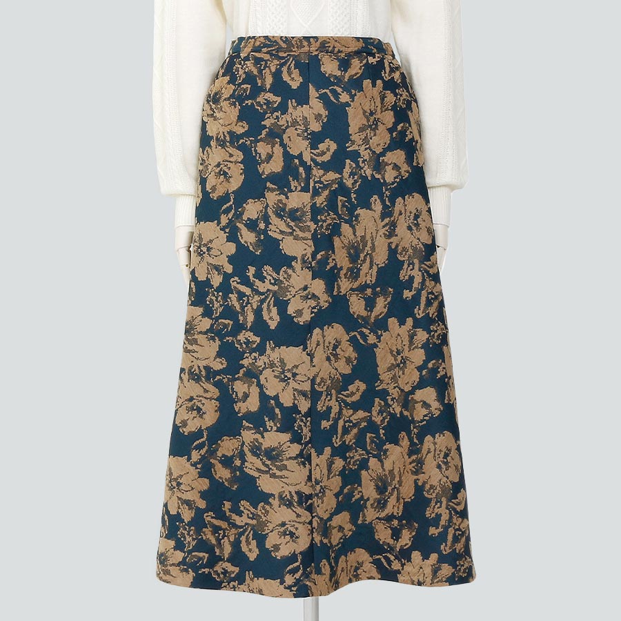 ジャガードフレアスカート