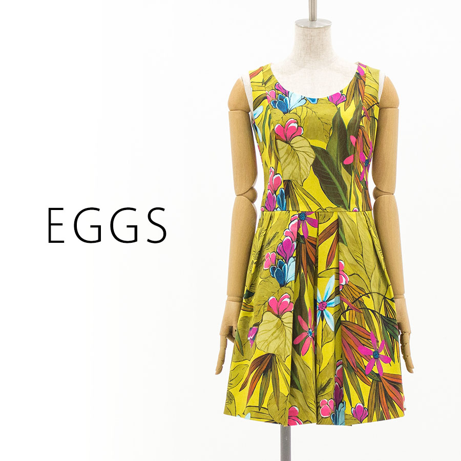 【訳あり商品】EGGSボタニカルプリントワンピース